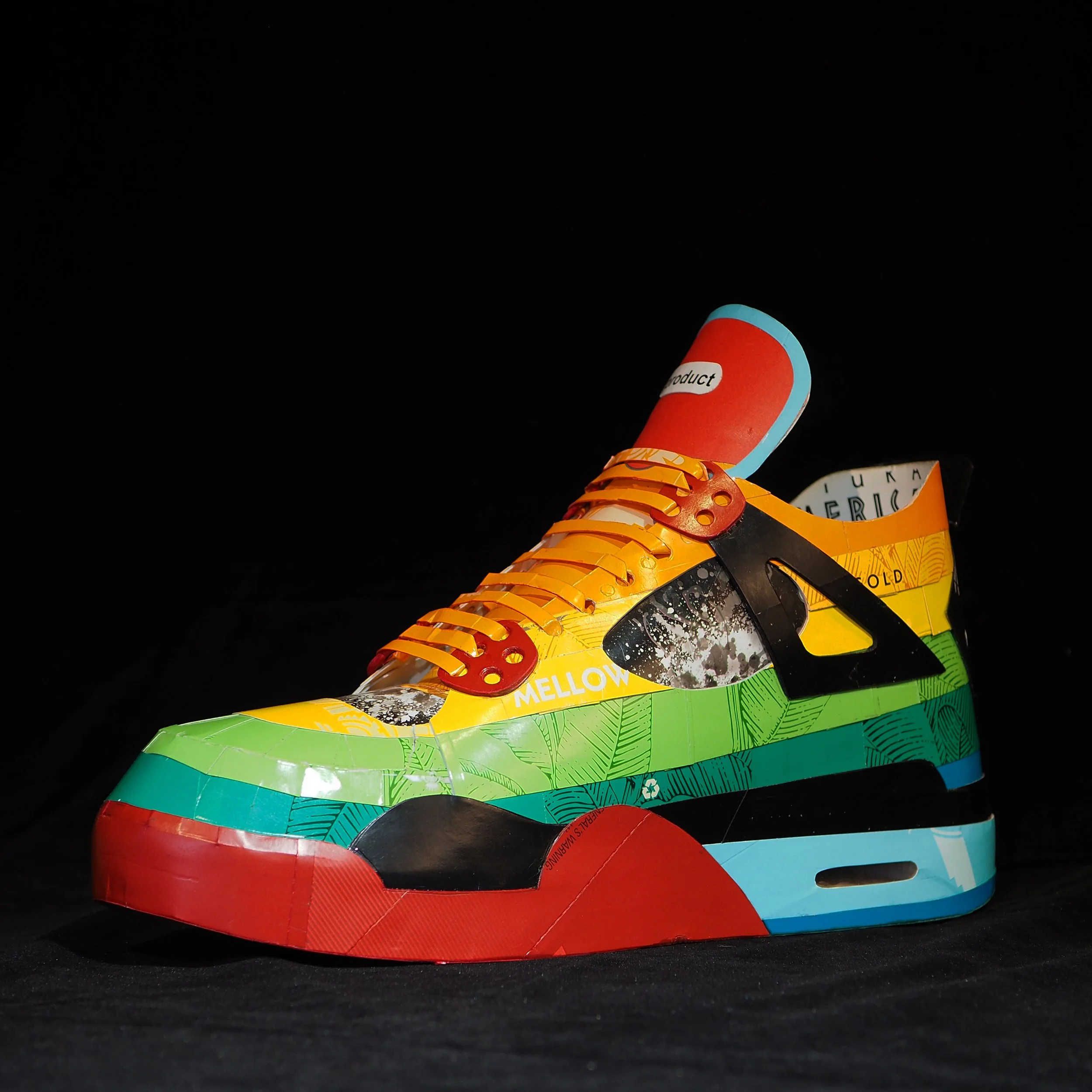 Pop art consumer culture big tobacco rainbow American Spirit Nike Air Jordan collector shoe sculpture