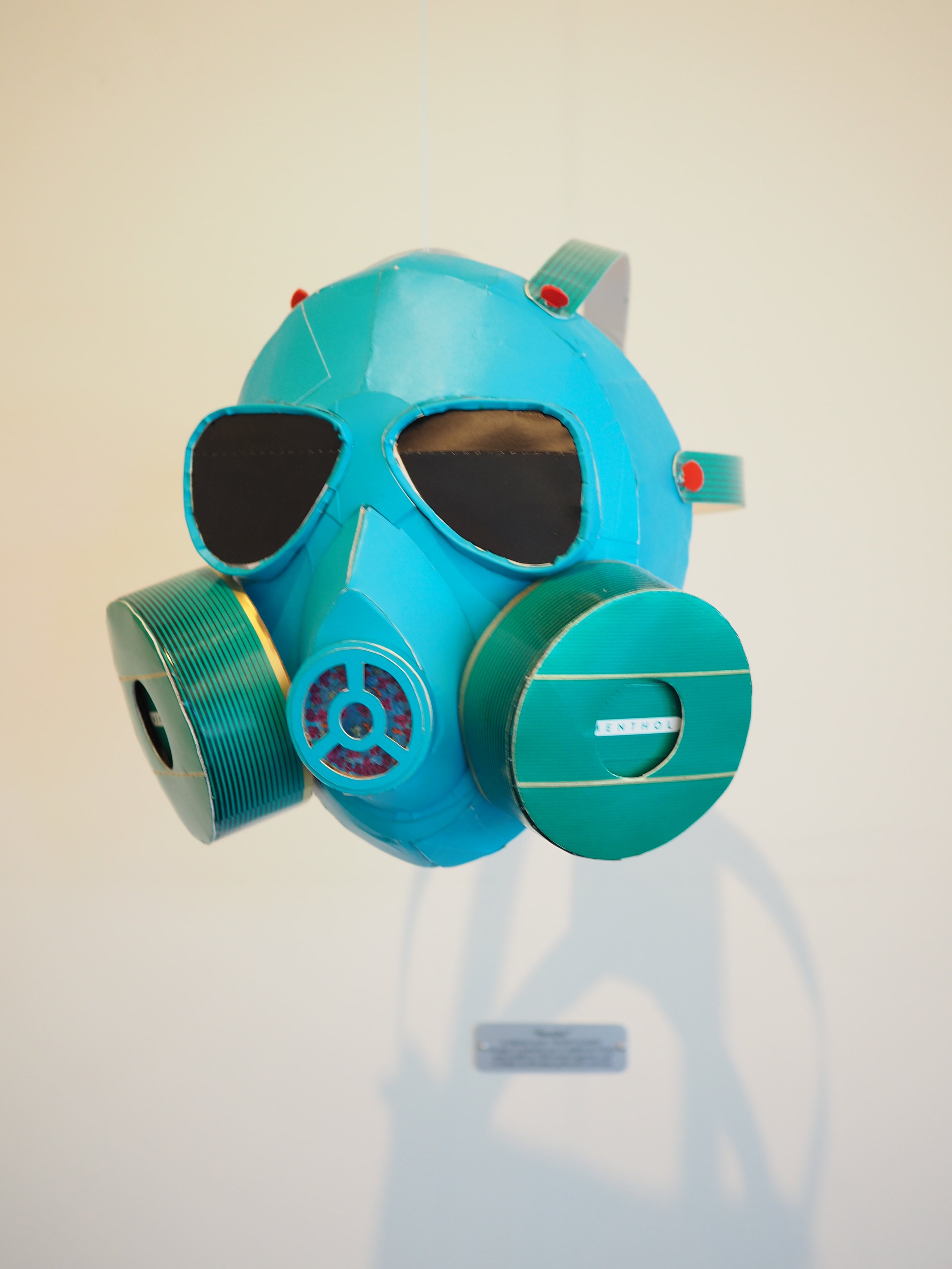 Gas Covid mask fossil fuel industry 2020 George Floyd art sculpture recycled material parody