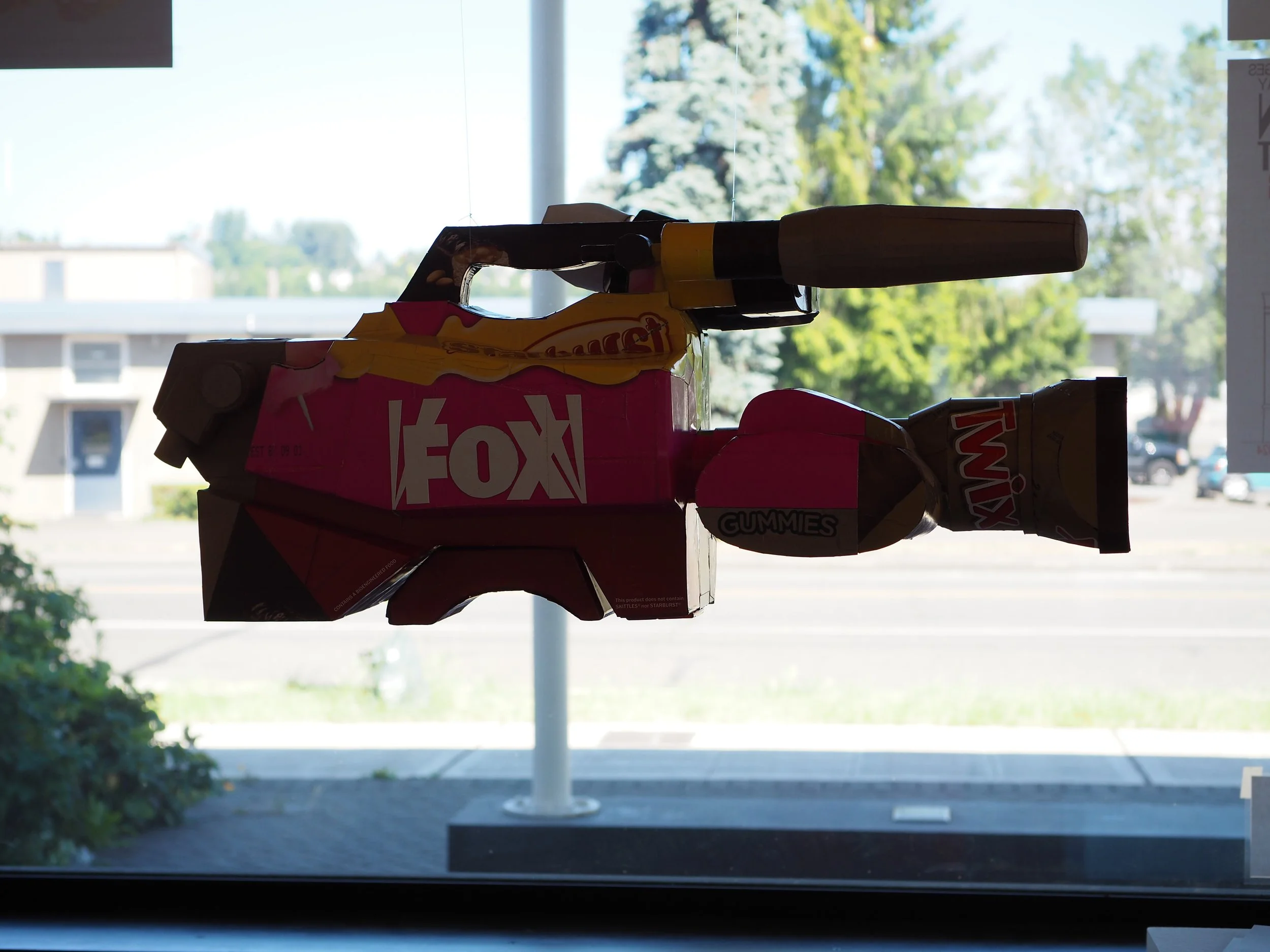 Mars Wrigley Snickers Starburst Twix American Candy Fox TV News Right Wing Media Anti-Capitalist Political Parody Hand-Made Recycled Material Art Sculpture