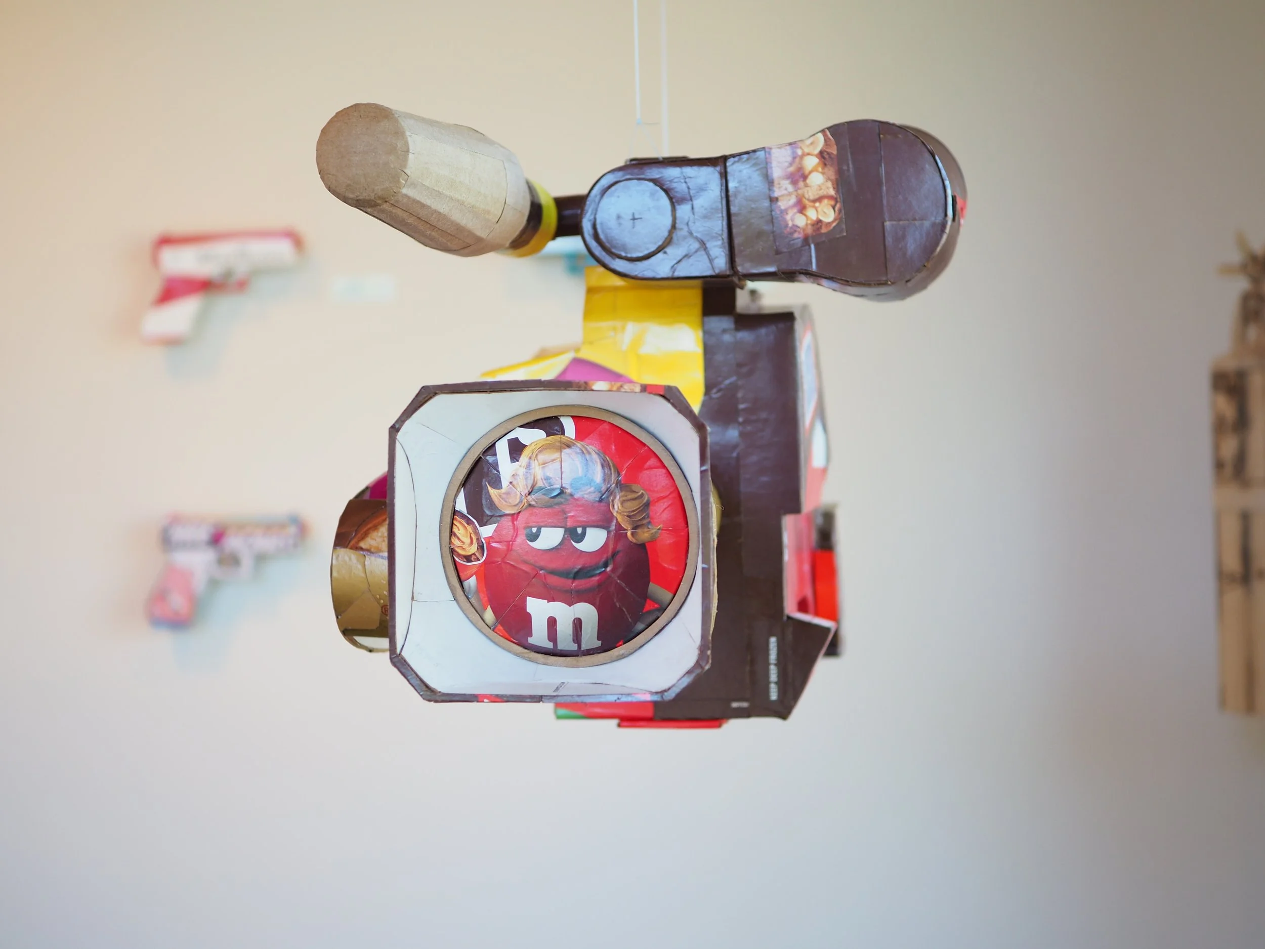 Mars Wrigley Snickers Starburst Twix American Candy Fox TV News Right Wing Media Anti-Capitalist Political Parody Hand-Made Recycled Material Art Sculpture