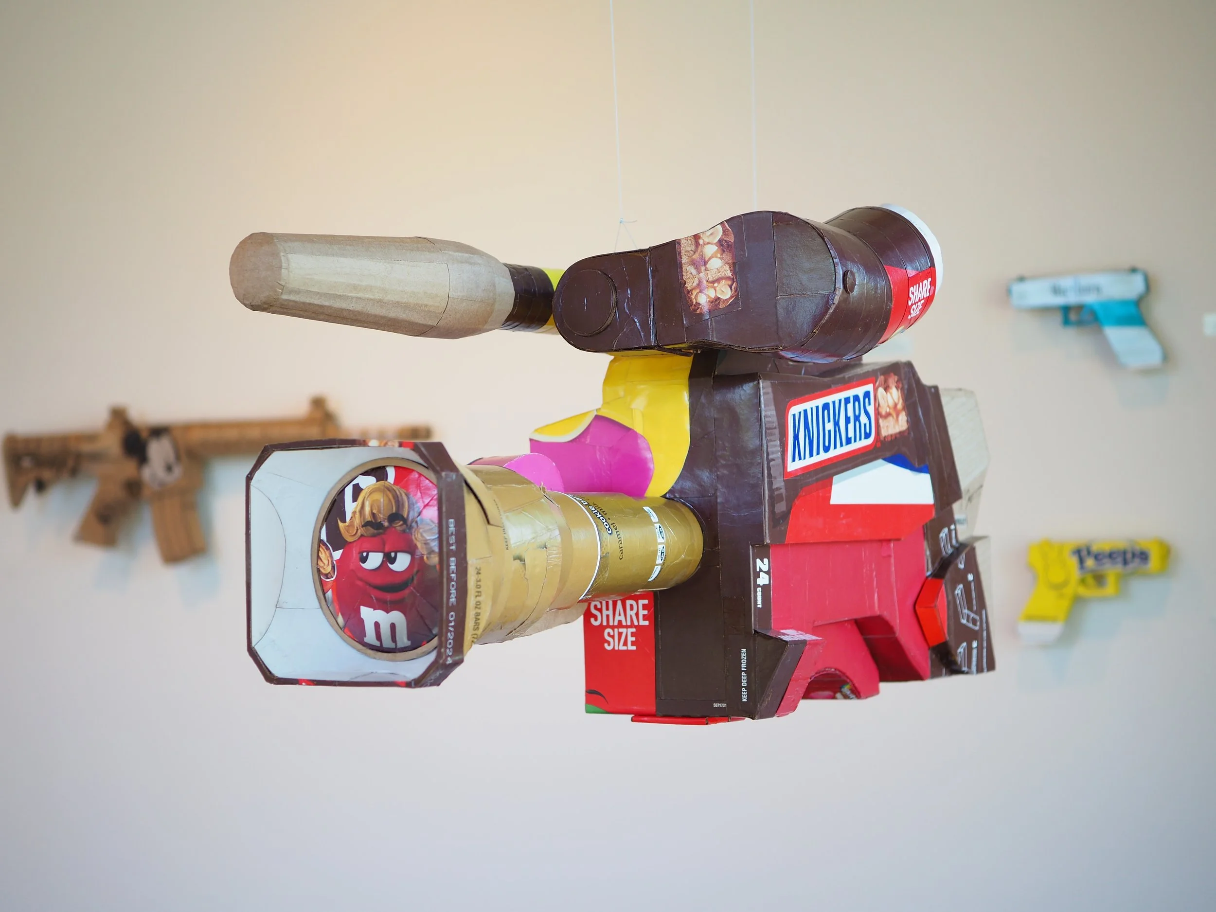 Mars Wrigley Snickers Starburst Twix American Candy Fox TV News Right Wing Media Anti-Capitalist Political Parody Hand-Made Recycled Material Art Sculpture