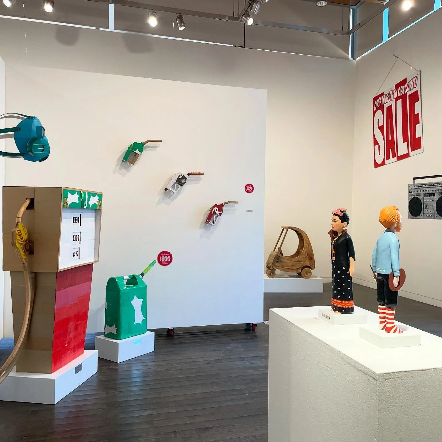 installation detail of my &ldquo;Good Buy! Cruel World&rdquo; show on now until Nov.30 @vashoncenter. You can see over 250 pieces of mine on display TODAY Noon-5p PST Wednesday to Sunday @vashoncentergallery.