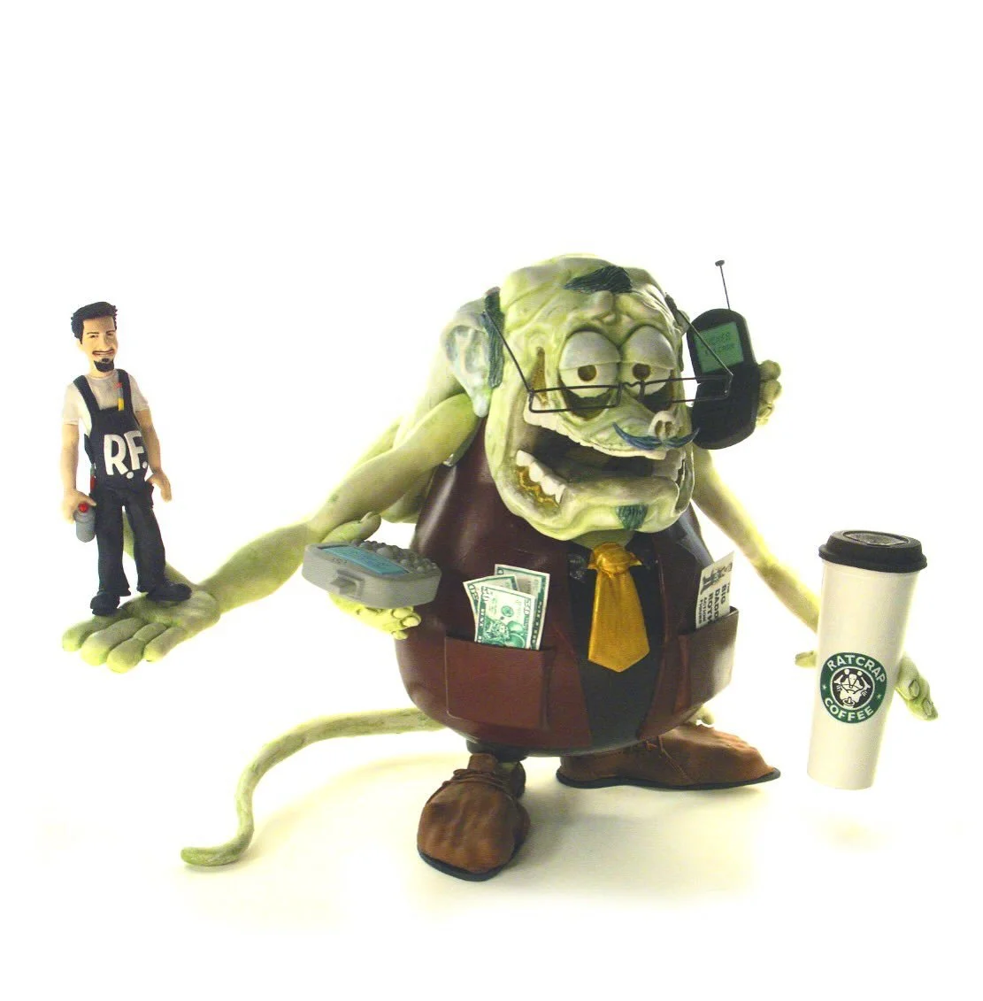 a long time ago in a galaxy far, far away&hellip; I sculpted a little Big Daddy Roth figure for this &ldquo;Rat Racer&rdquo; custom Rat Fink. The Rat Racer was a smarmy, fast talking hustler in the business of selling Ed Roth action figures. He was a