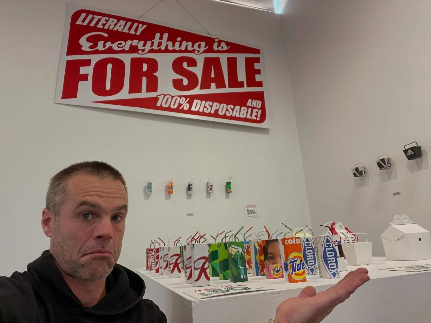 get to Vashon Center for the Arts @vashoncenter today &amp; tomorrow, the last 2 days of my &ldquo;Good Buy! Cruel World&rdquo; art exhibit full of holiday gift possibilities. Don&rsquo;t buy a corporate product. Buy from a working artist. 

&ldquo;G