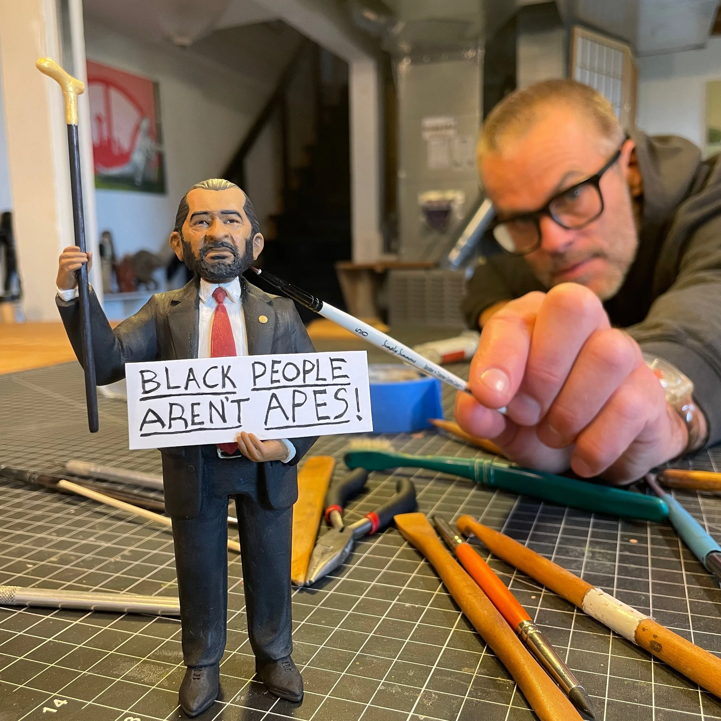 6&rdquo; tall polymer clay Rep Al Green sculpt