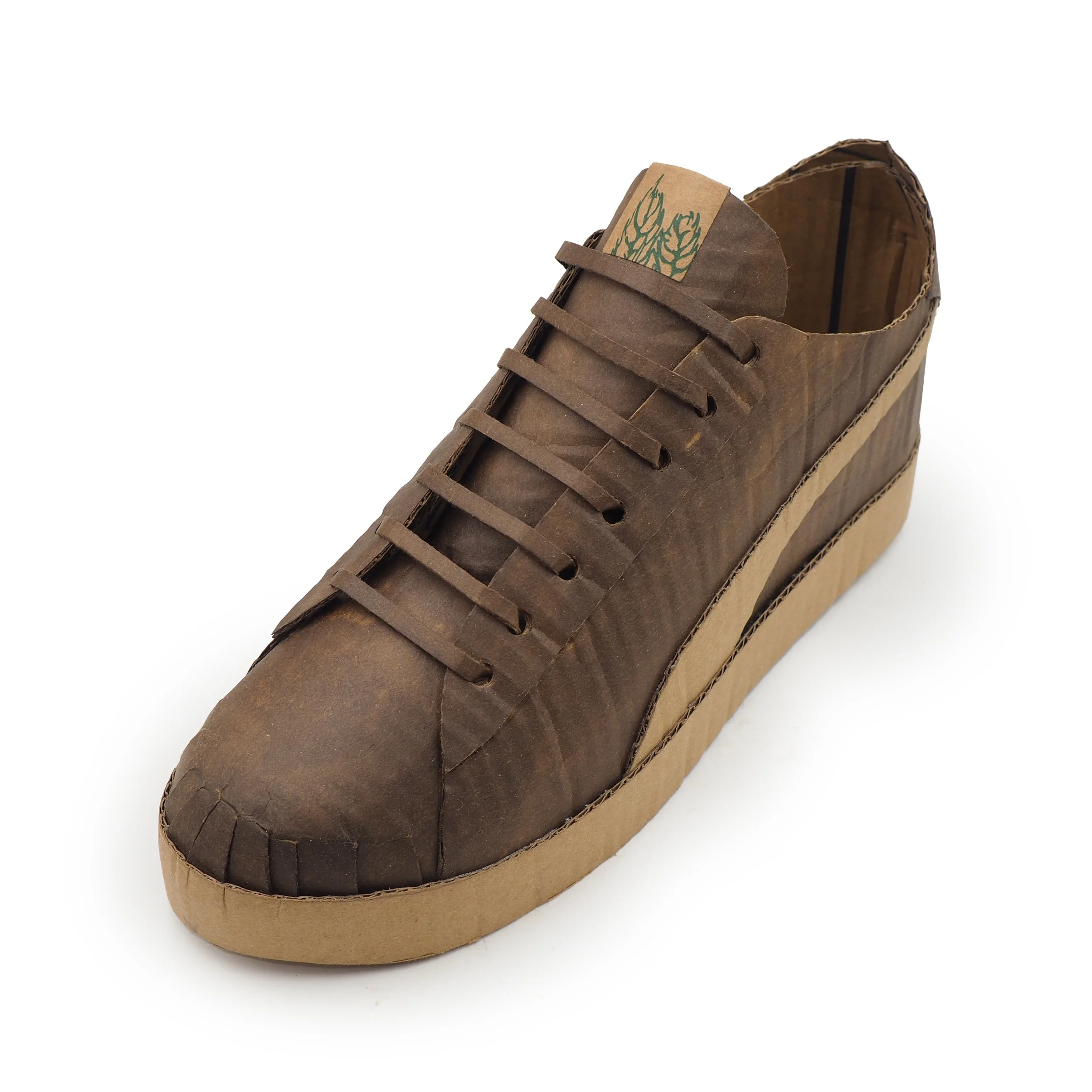 Mike Leavitt cardboard Puma sneaker freaker geek collector recycling art sculpture