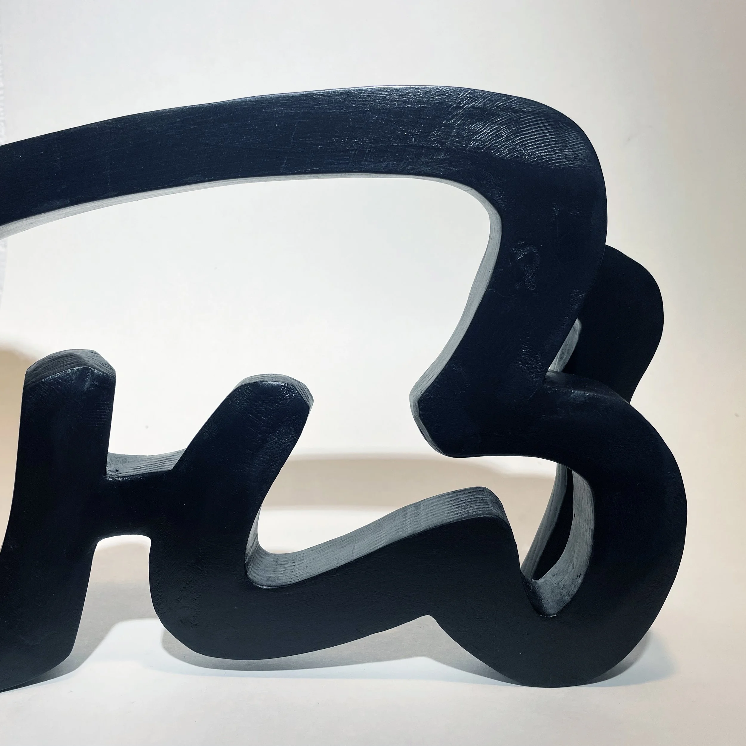 Keith Haring pop contemporary fine art hand-carved wood sculpture statue