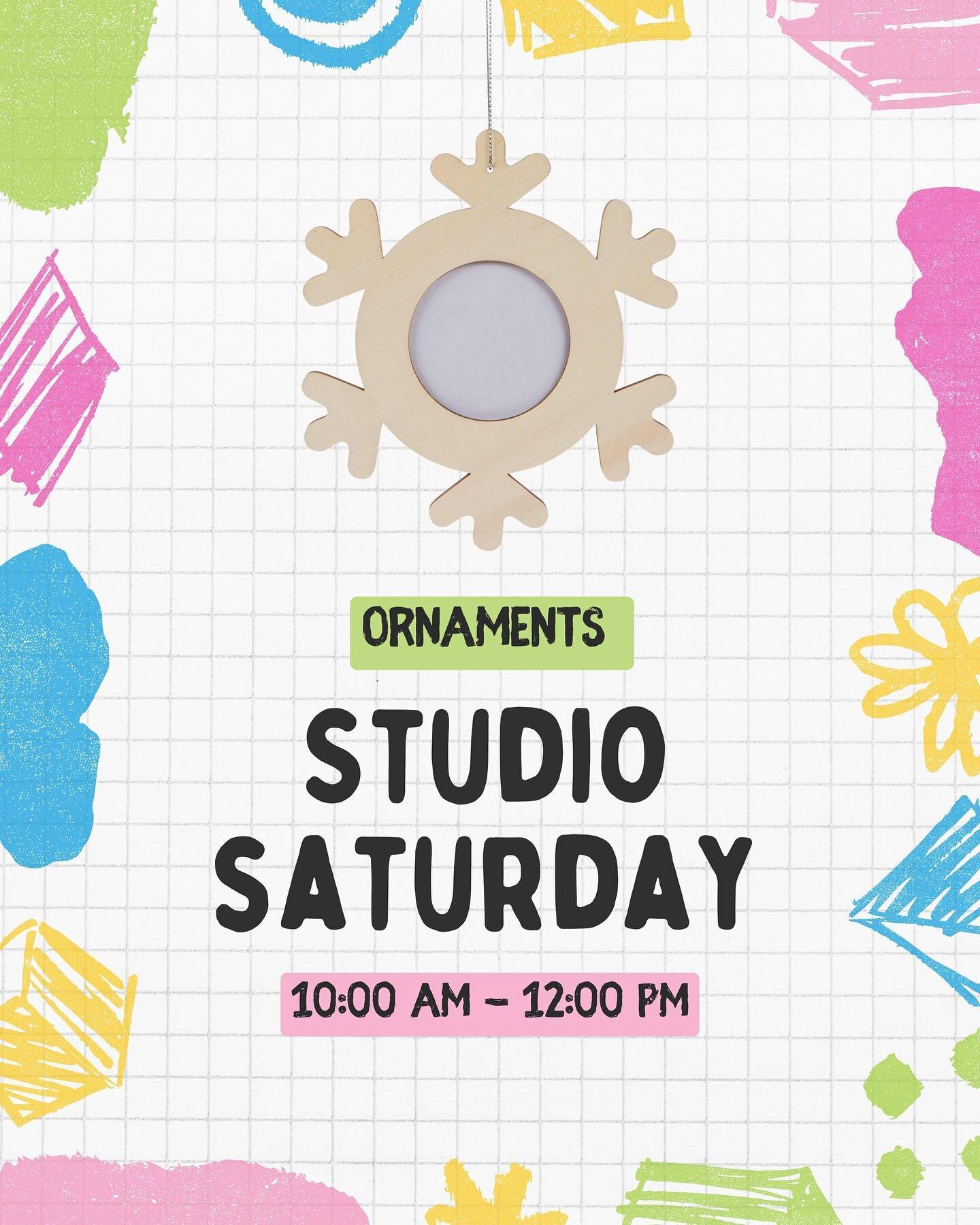 THIS SATURDAY

Come create custom ornaments with your family this Saturday morning from 10:00 - 12:00. We have two different styles to choose from and tons of supplies.

Will you paint it, mod podge it, glitterfy (yes we made that a word) it or mark 
