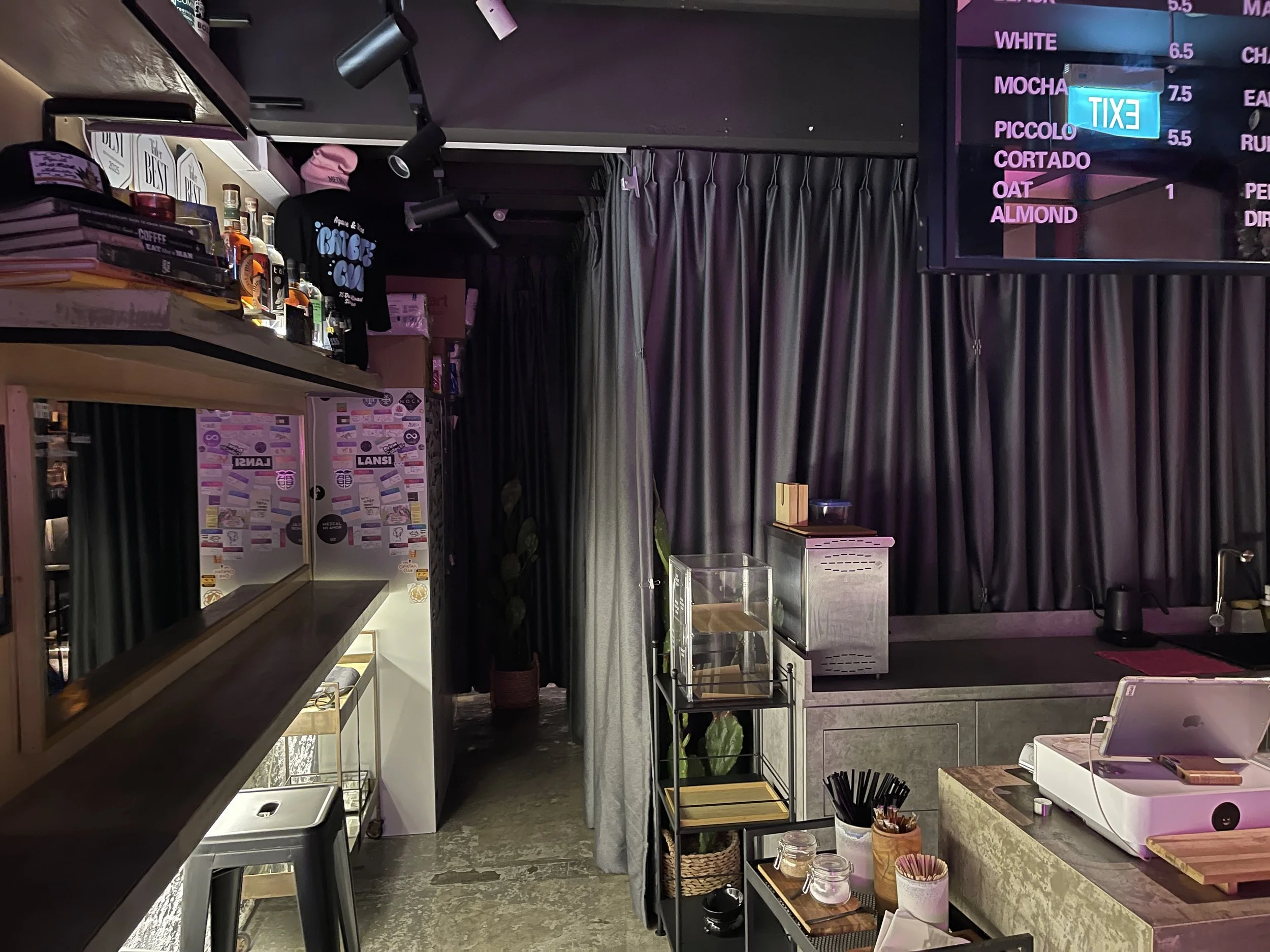 Behind Coffee Counter