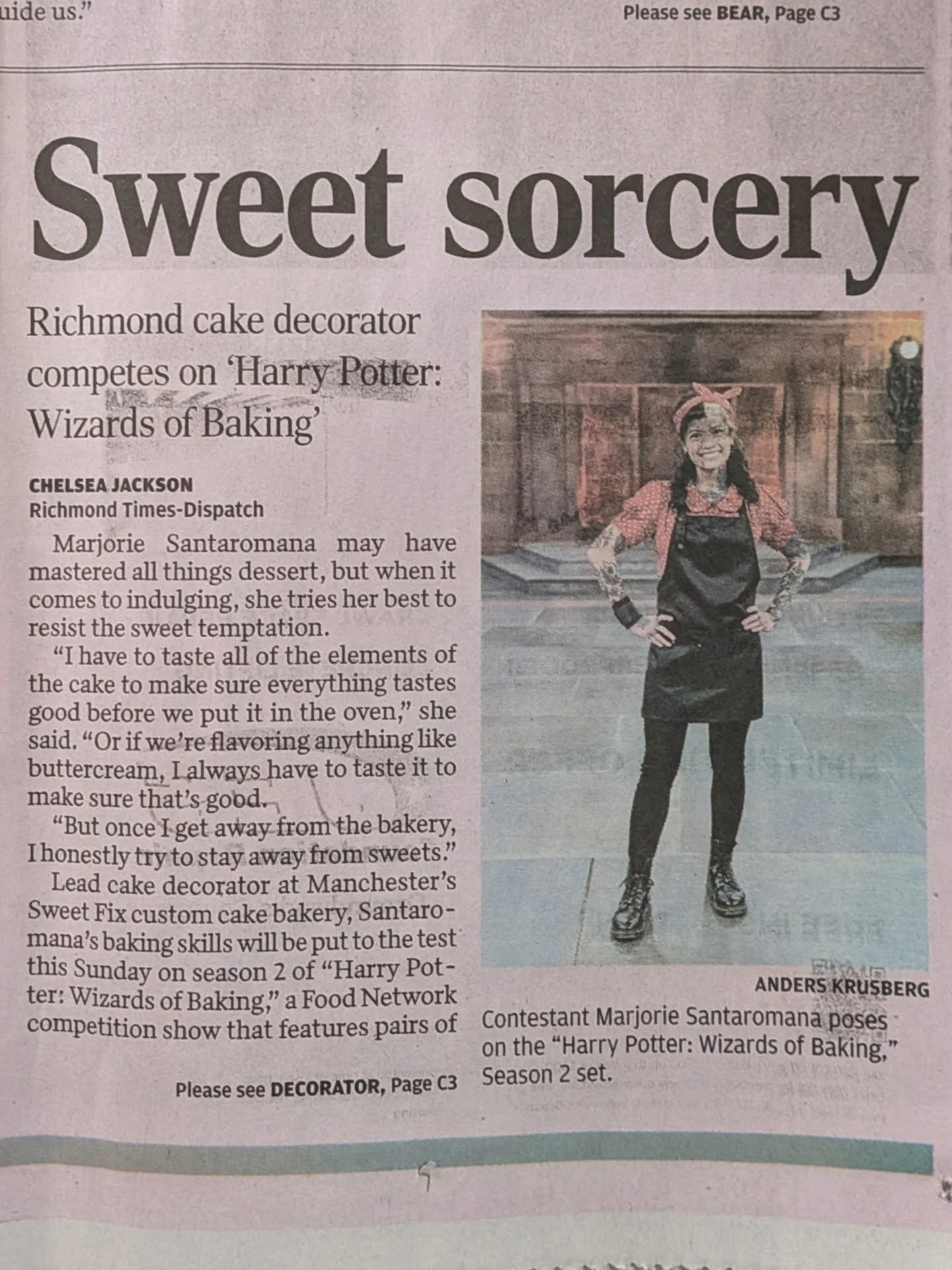 If you haven't already, please check out &amp; follow Marj @marjdotjpg, our talented lead cake decorator &amp; creator of 99% of the cakes you see on our feed. The Richmond-Times Dispatch was kind enough to do a feature on her recent participation on