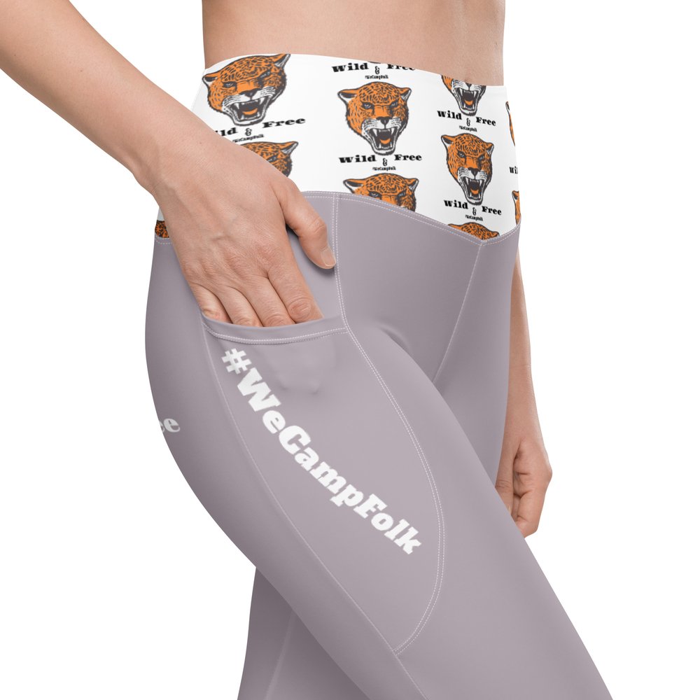 Jaguar Wild & Free #WeCampFolk Performance Yoga Pants with Pockets In Lily  2xs - 4xl — Big Rig Family Truckster #WeCampFolk RV Motorhome Nature Camp  Apparel & Kid's Book About Camping Big