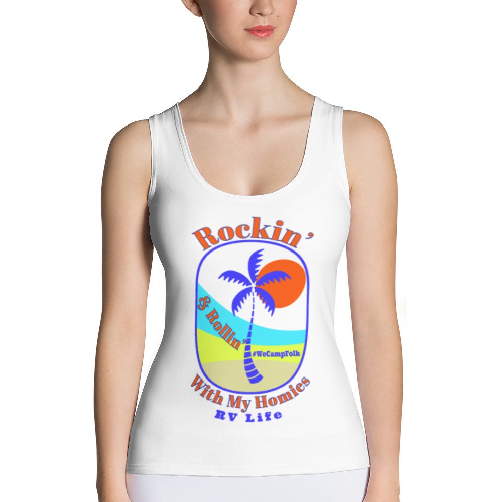 Motorhome Camp RV Tank Top Rockin' & Rolling with my Homies We Camp Folk #WeCampFolk