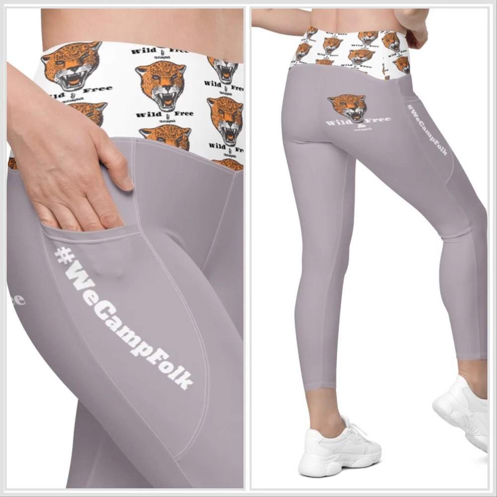 Jaguar Wild & Free #WeCampFolk Performance Yoga Pants with Pockets In Lily  2xs - 4xl — Big Rig Family Truckster #WeCampFolk RV Motorhome Nature Camp  Apparel & Kid's Book About Camping Big