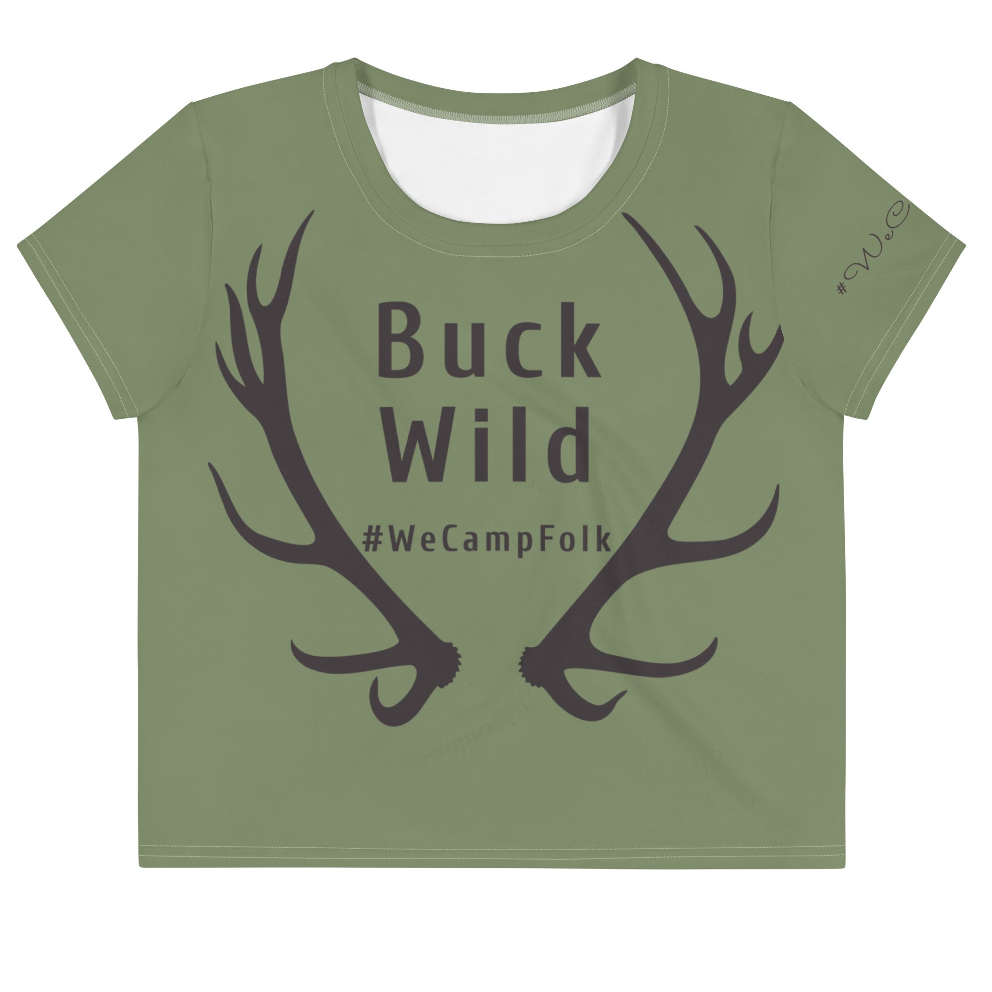 ladies buck rack t shirt crop top