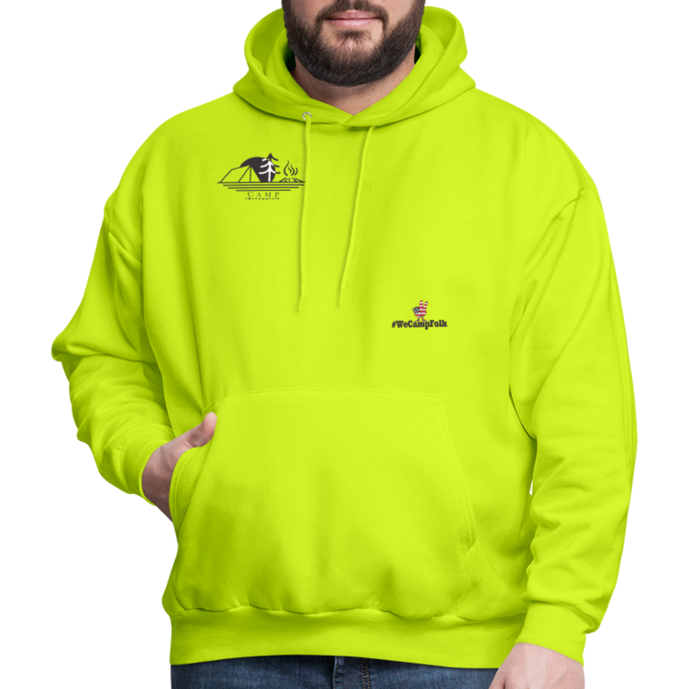 mens plus size tent camping, happy camper, wild & free, nature badge, bear mountain logo sweatshirt / #WeCampfolk