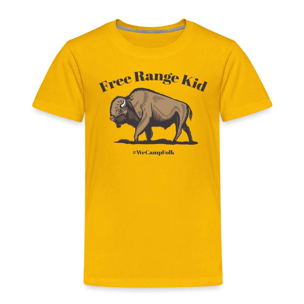 toddler boys girls free range kid buffalo yellowstone camping t shirt