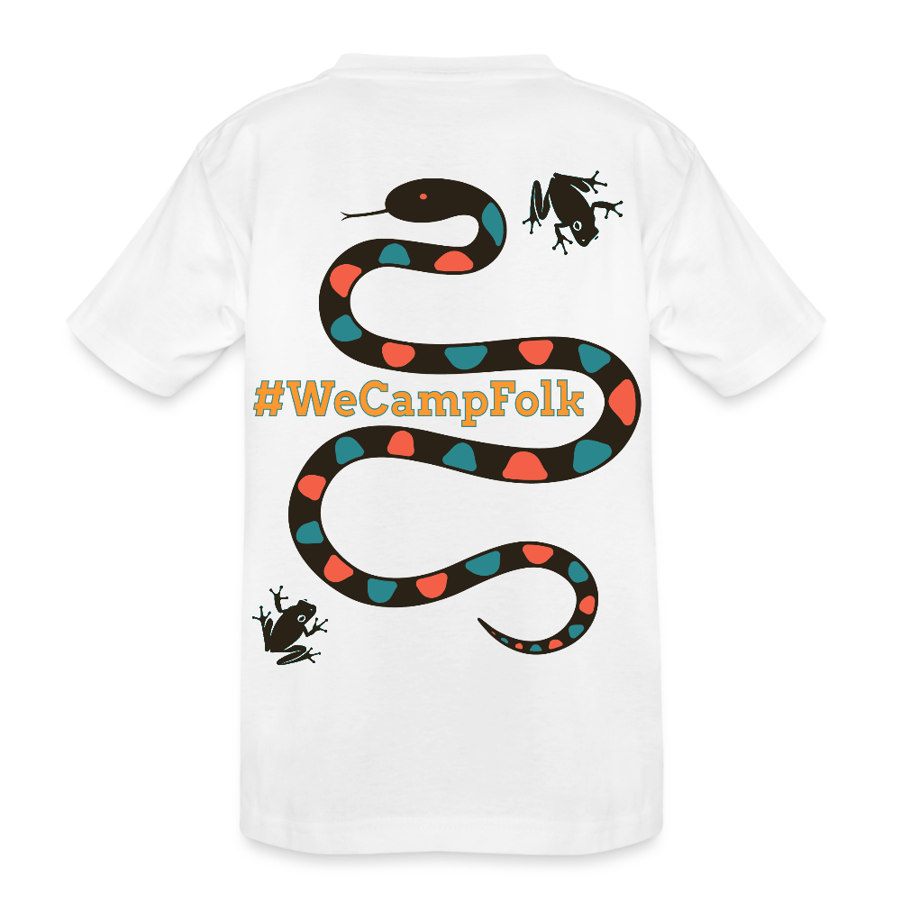 kids snake t shirt in white / kids tree frog t shirt