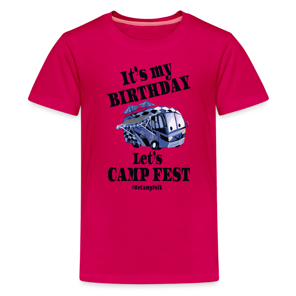 girls camping birthday t shirt
