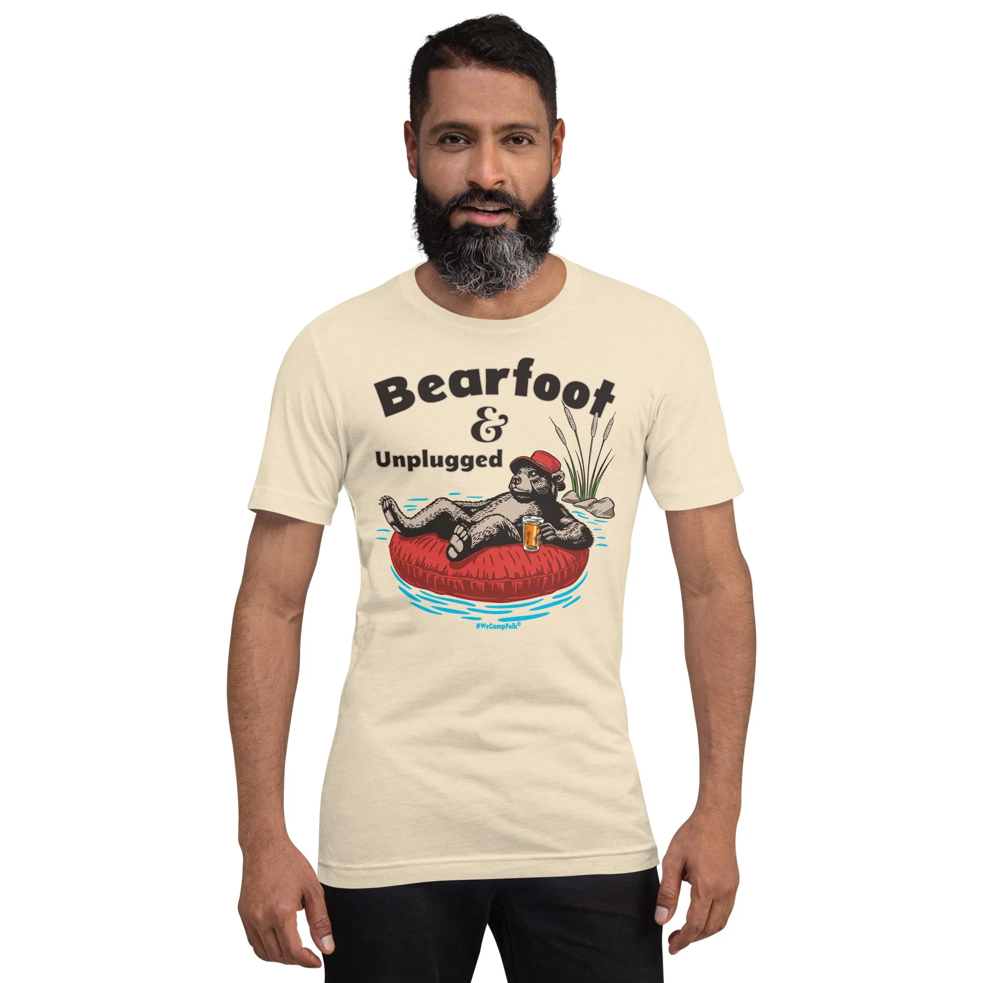 mens camping tubing #wecampfolk nature t shirt unisex-staple-t-shirt-heather-natural-front-68d44c34310c0.jpg