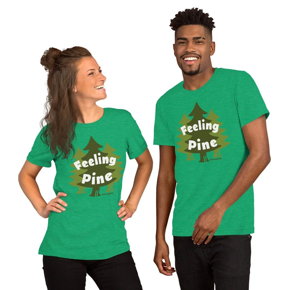 Couples ladies mens nature t shirt #WeCampFolk Feeling Pine unisex-staple-t-shirt-heather-kelly-front-68d451b2127d2.jpg