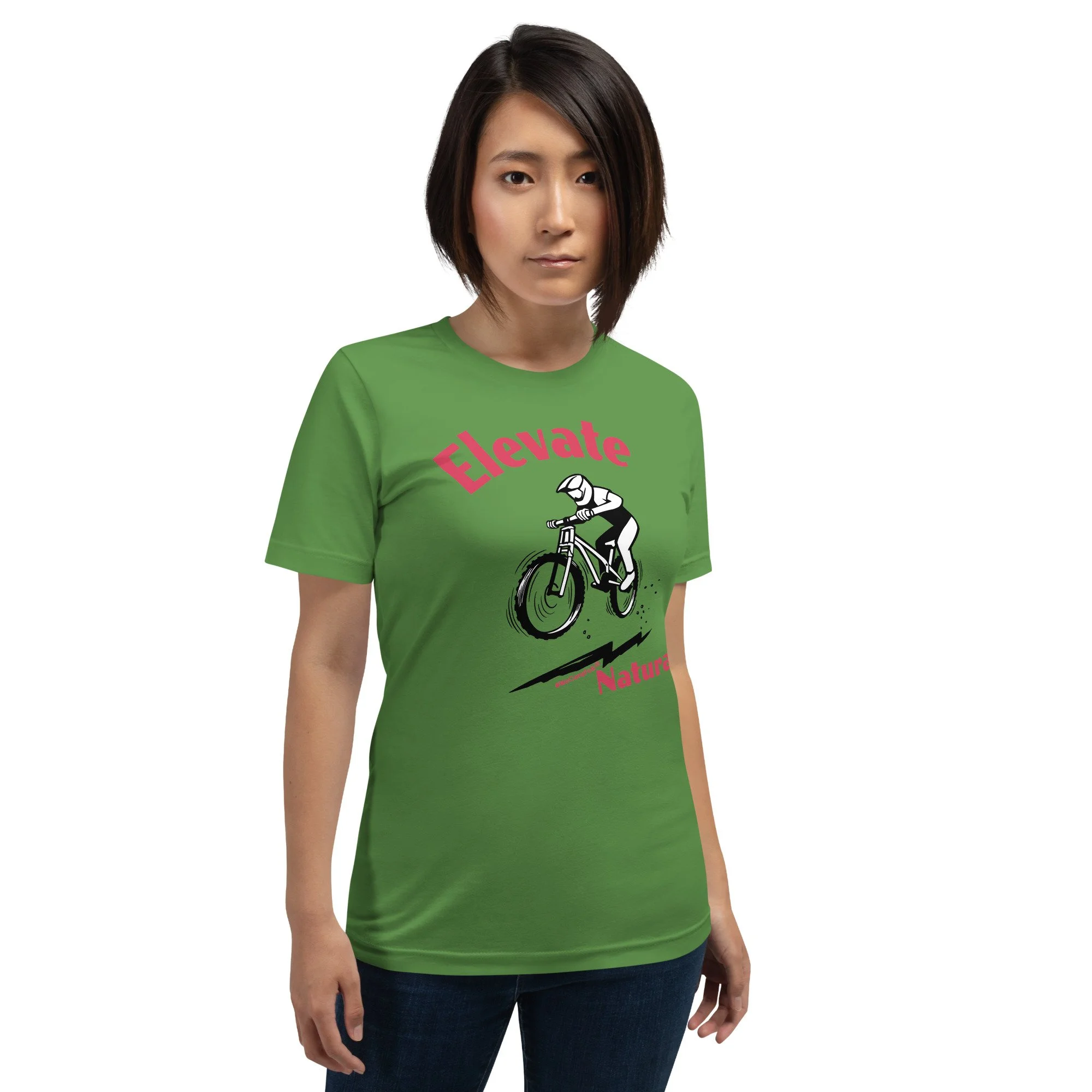 ladies mountain biking t shirt Elevate Naturally #WeCampFolk Unisex Mountain Biking T-shirt unisex-staple-t-shirt-leaf-front-68d6a55379796.jpg