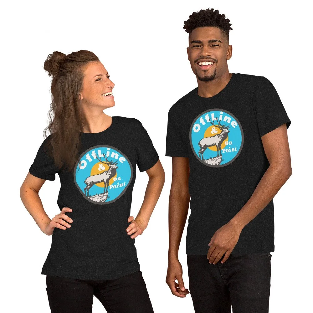 Offline & On Point #WeCampFolk Elk Bull Nature T-shirt unisex-staple-t-shirt-black-heather-front-68d6caeef0f3d.jpg