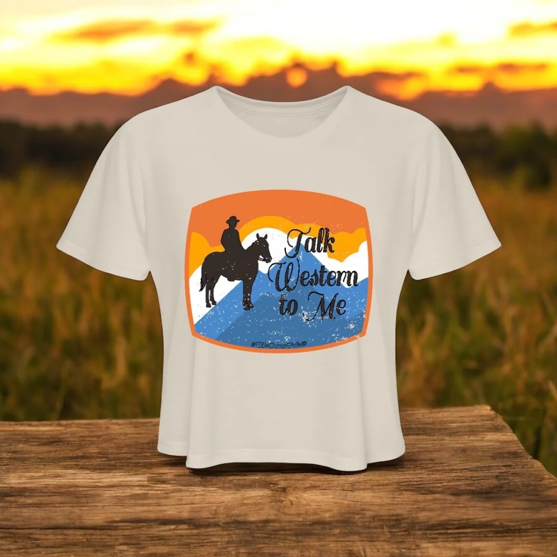 Talk Western to Me #WeCampFolk Women's Western Cowboy Ranch Crop Top