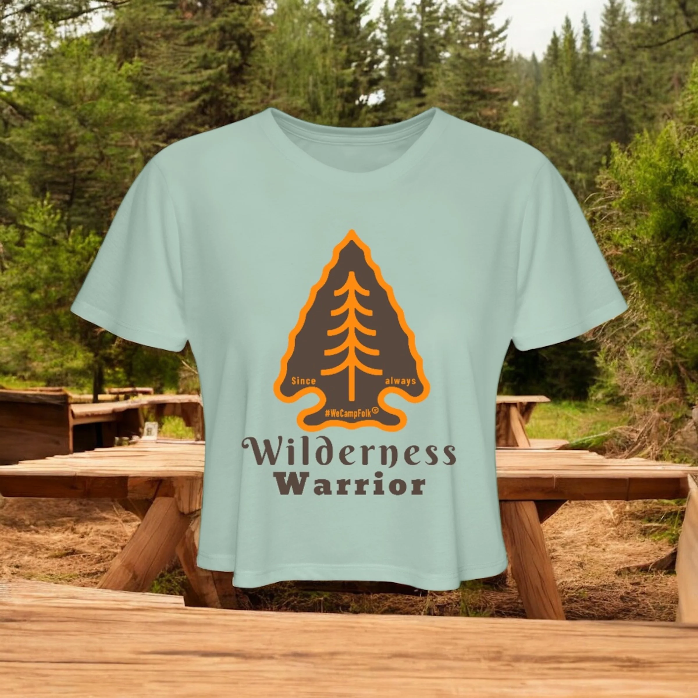 Wilderness Warrior Since Always #WeCampFolk Women's Arrowhead festival boho nature Crop Top s - 2xl