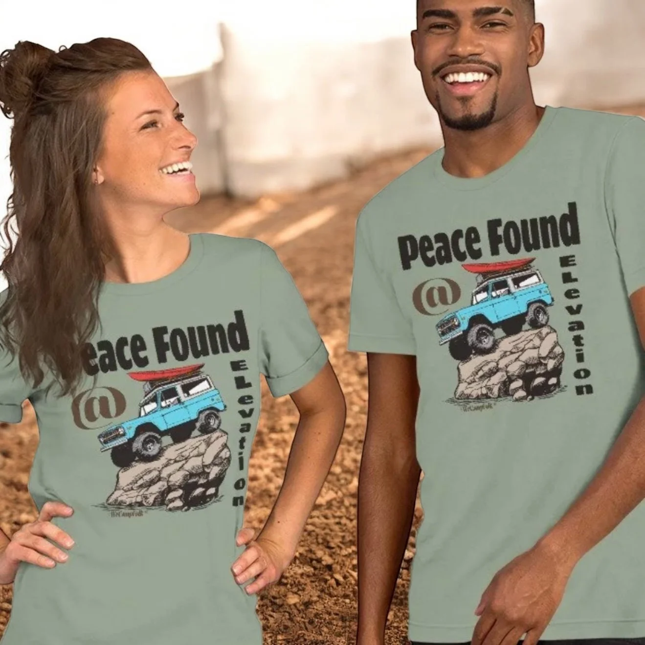 Peace Found @ Elevation #WeCampFolk Unisex Off Road 4WD T-shirt