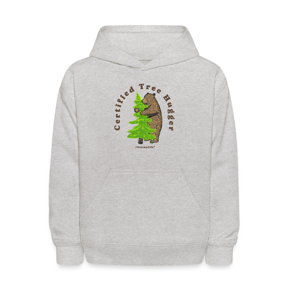 girls boys nature hooded sweatshirt Certified Tree Hugger #WeCampFolk Kids' Nature Tree Hugging Bear Hoodie