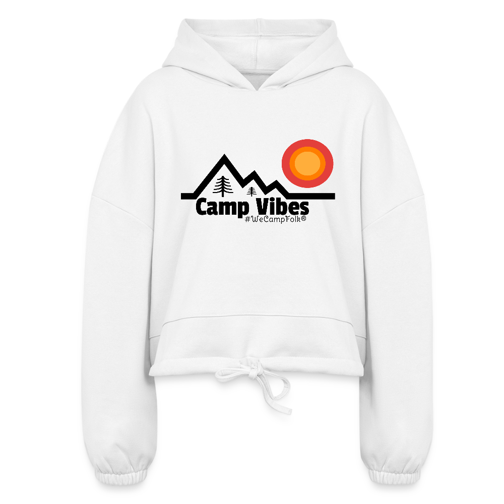 cute ladies camping sweatshirt  Camp Vibes #WeCampFolk Women’s Cropped Camping Hoodie