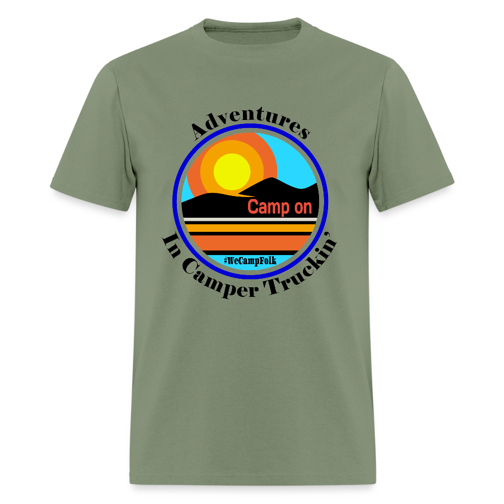 Adventures In Camper Truckin' Camp On #WeCampFolk Unisex Classic RV Motorhome T-Shirt s - 5xl