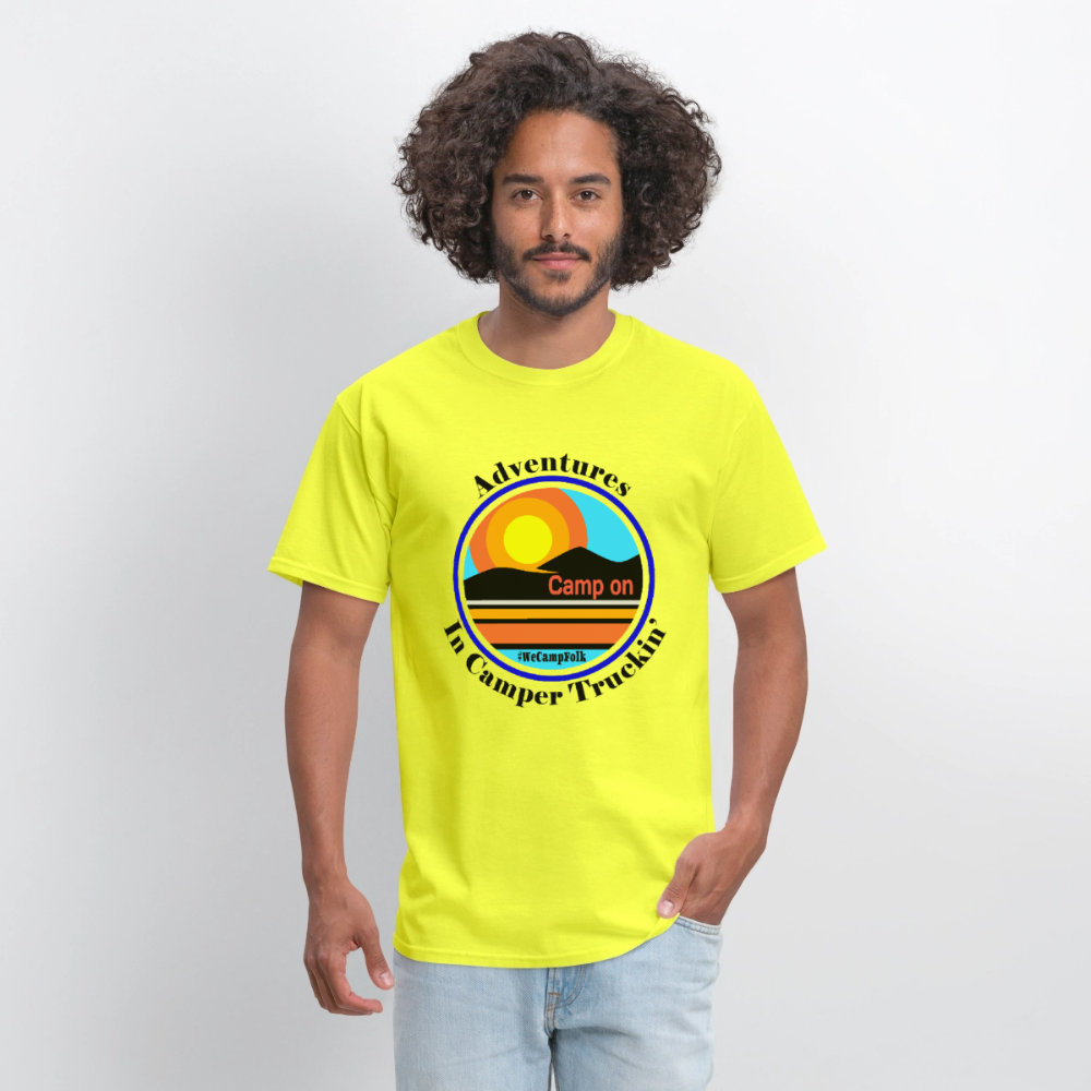 men's Adventures In Camper Truckin' Camp On #WeCampFolk Unisex Classic RV Motorhome T-Shirt s - 5xl
