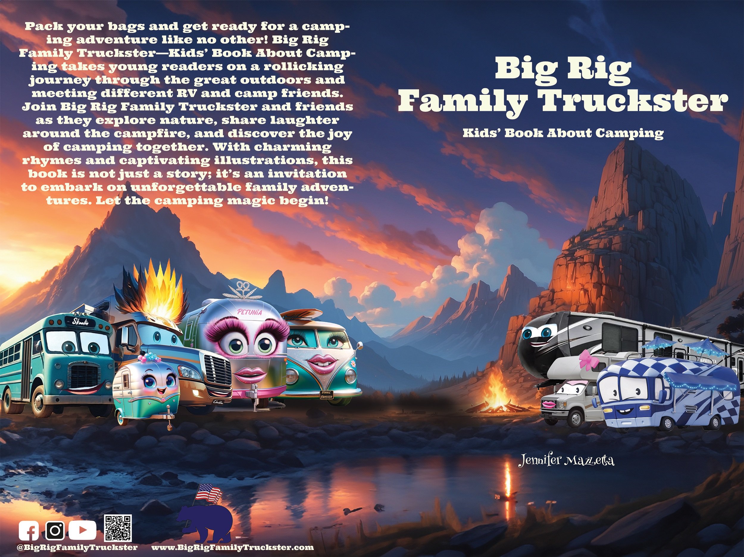Big Rig Family Truckster: Kids' Book about Camping / Kids RV camping motorhome vehicle truck rhyming national park storybook