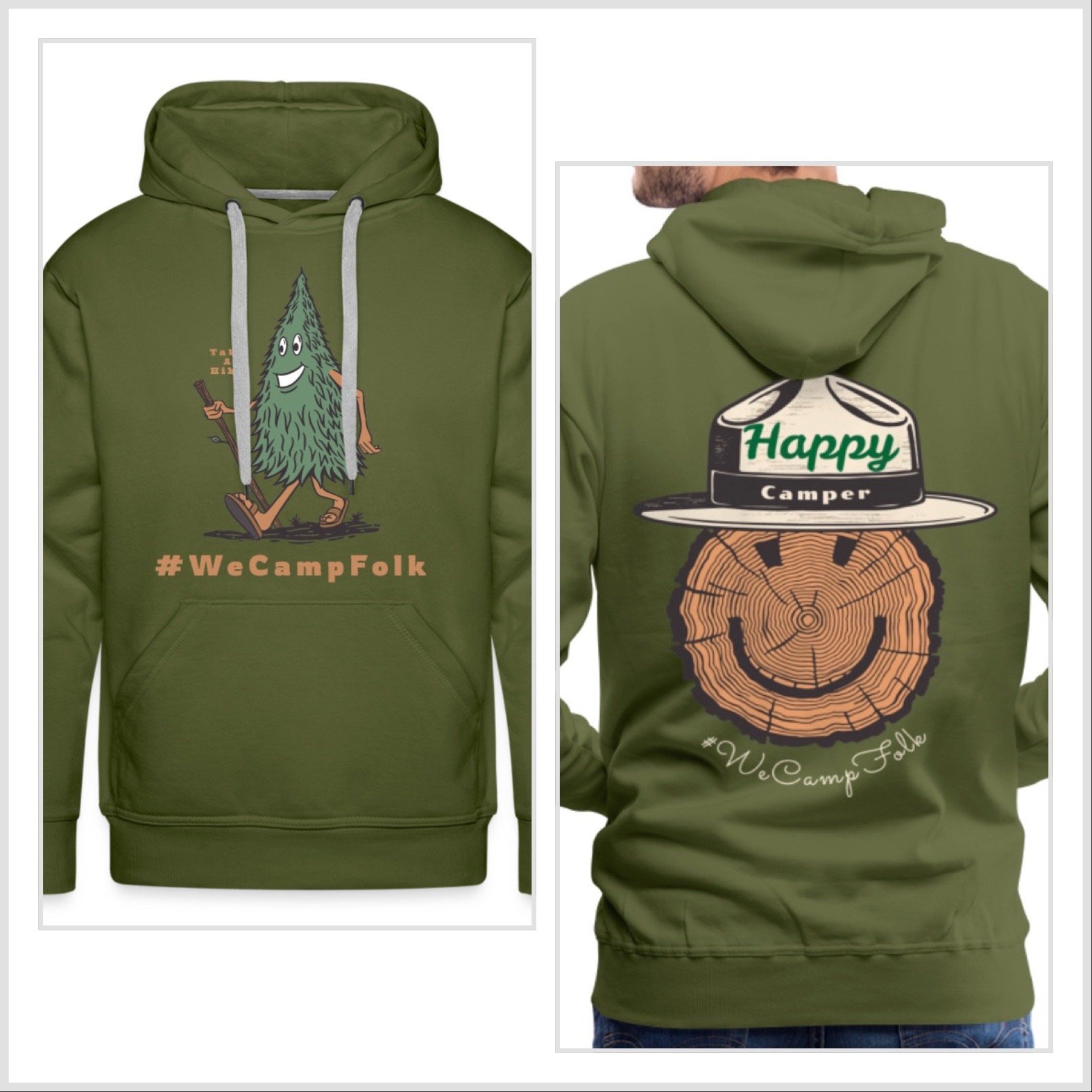 men's ladies take a hike / happy camper / nature rv camping hooded sweatshirt #WeCampFolk