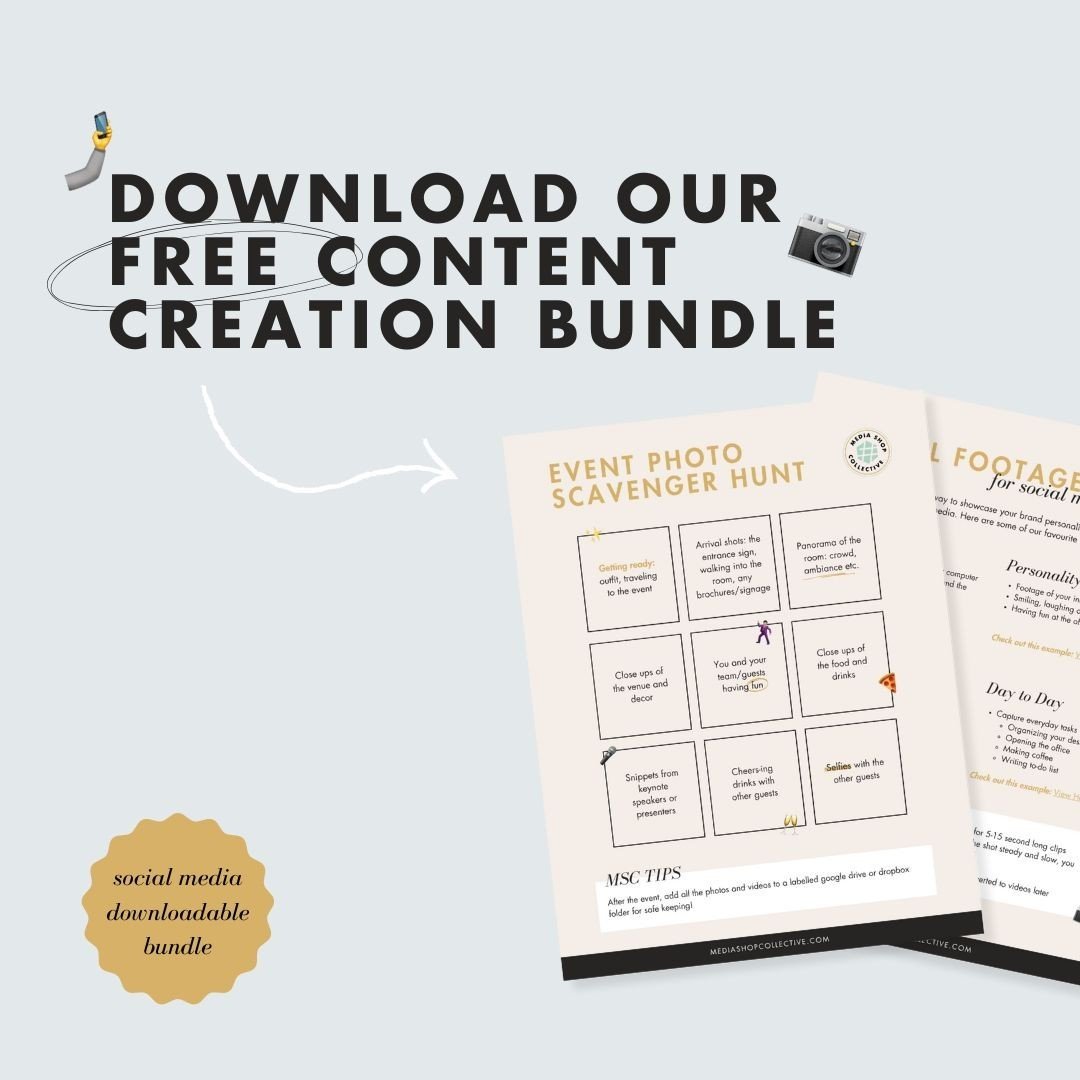 New to the content creation game? Not a problem! Our team has put together a FREE content creation bundle to kickstart your social media game!