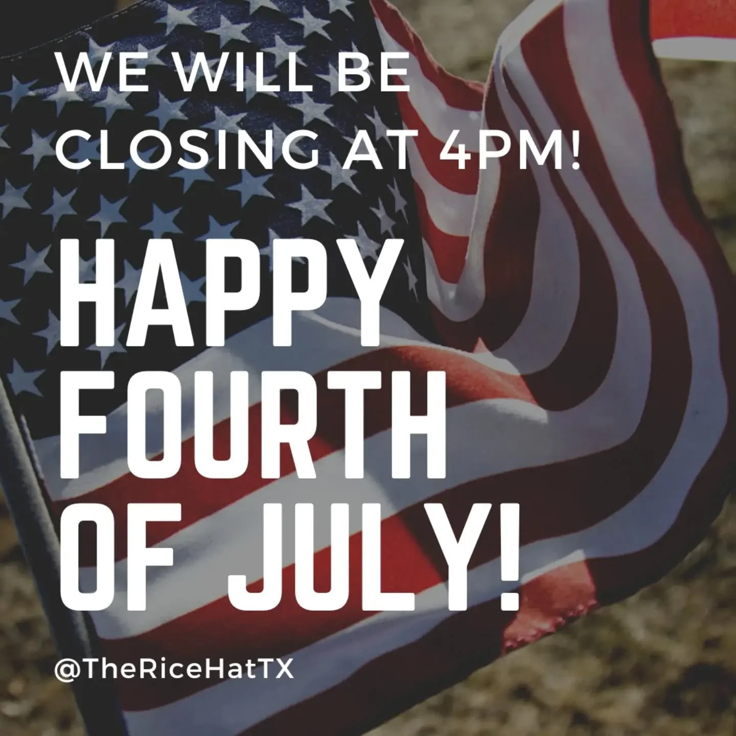 Happy 250th birthday to America!!! 🇺🇸

We will be closing at 4pm tomorrow July 4th, 2026 so that our crew can go and enjoy the festivities. 

We hope everyone has a safe and fun night! 🎆🎇