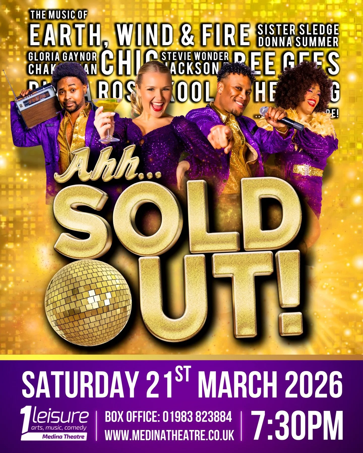 🪩 ISLE OF WIGHT, YOU FUNKY THINGS! 💃✨

You&rsquo;ve officially boogied us to a sell-out! 💥

We can&rsquo;t wait to turn the town into a D.I.S.C.O INFERNO! 🔥 It&rsquo;s going to be a night of non-stop glitter, grooves and good vibes 🕺

If you mis