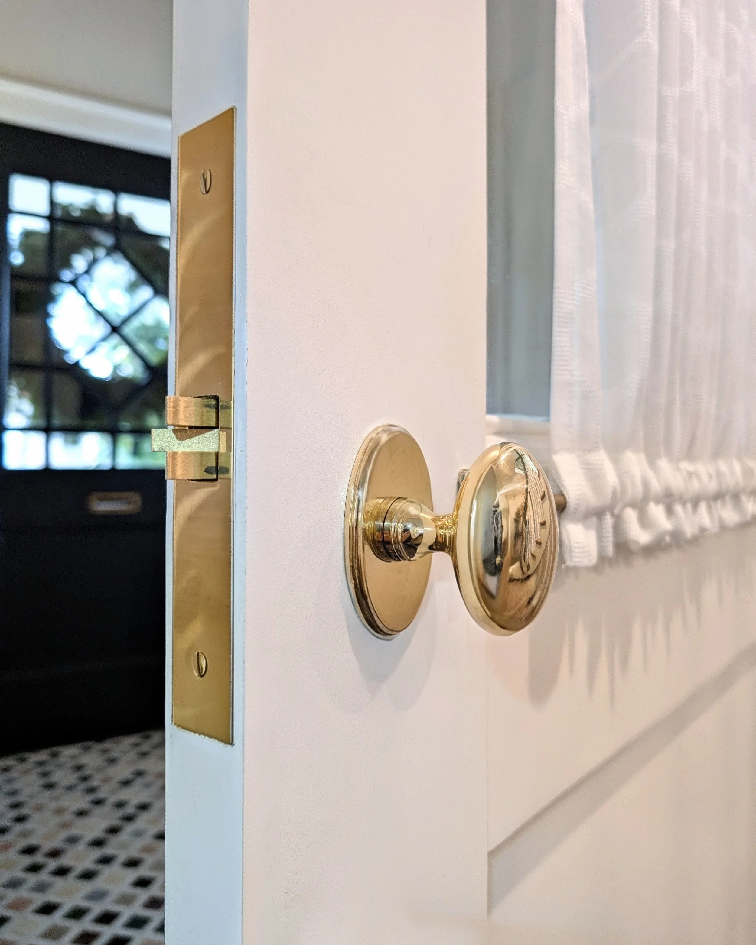 Custom Brass Doorknob hardware Installation in Winchester, MA