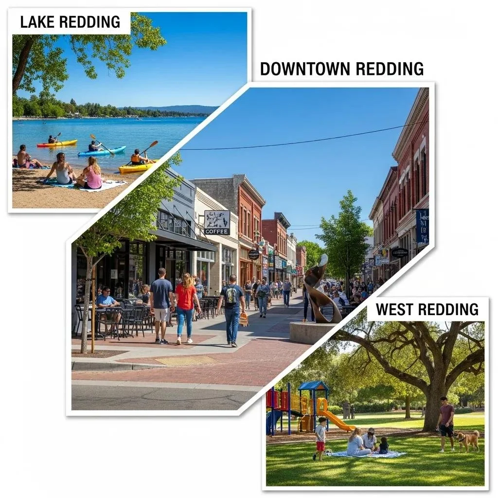 redding neighborhood collage