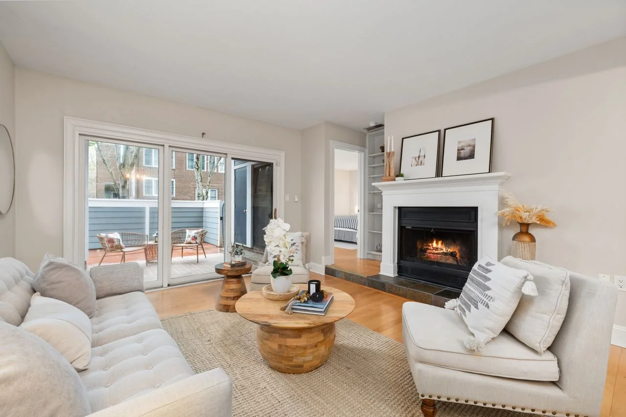 White and cream motif of a living area