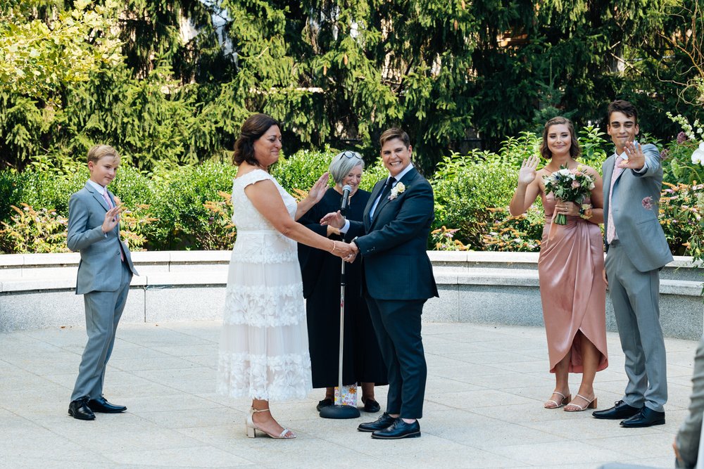  LGBTQ wedding at Glass House restaurant in Cambridge MA 