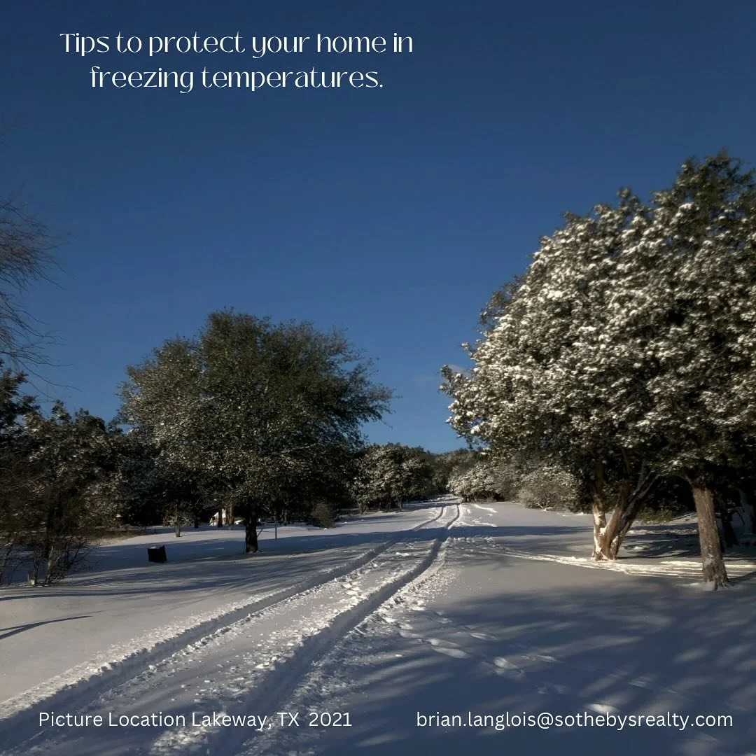 Let&rsquo;s get your home prepared for freezing temps! 🏡
It&rsquo;s that time of year again in #texas 
Are you prepared for the oncoming freezing temperatures? 
📍Swipe and save this post for all the tips on protecting your property.
&mdash; 
&bull;