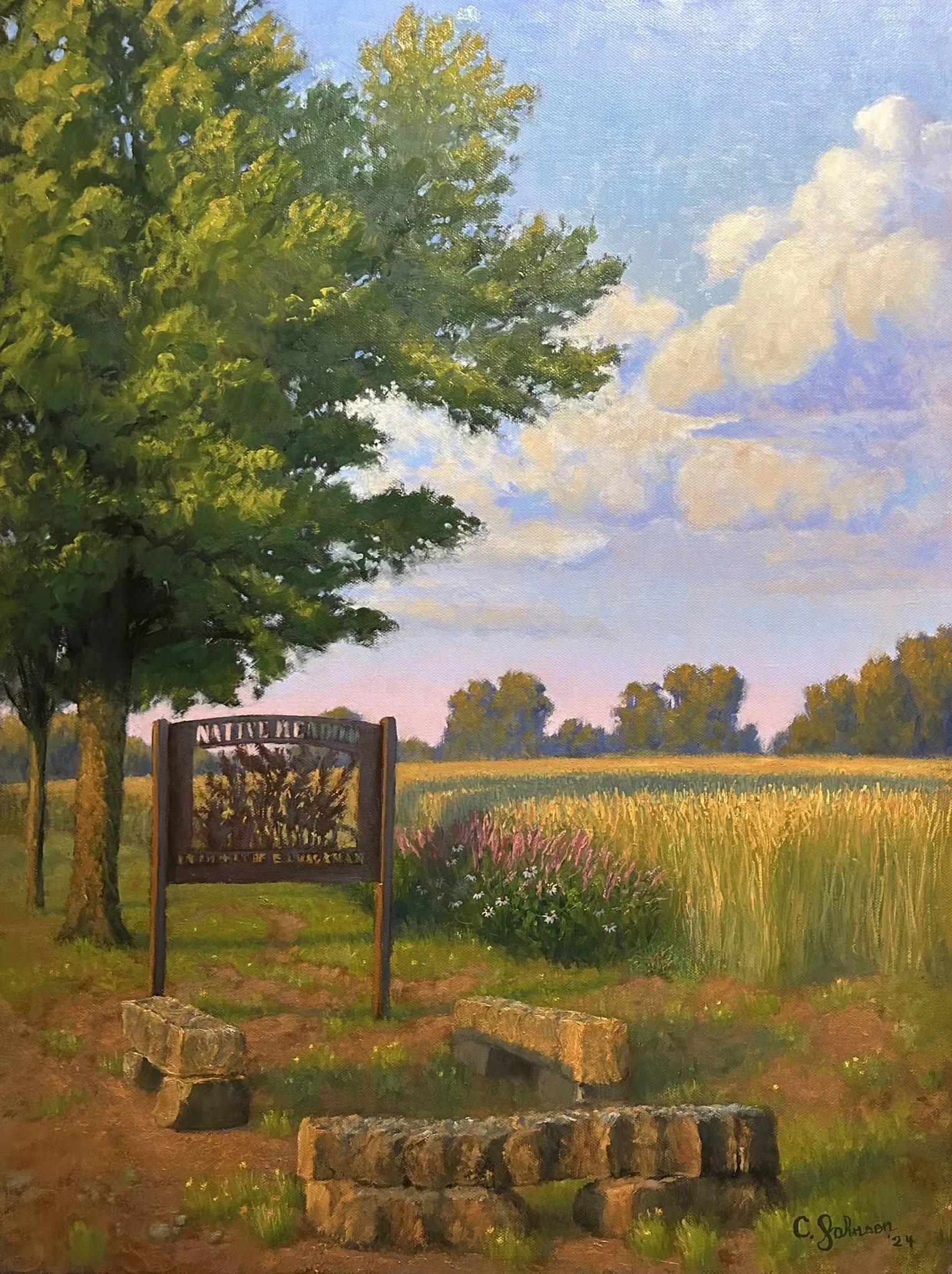 Gordon's Meadow, 2024, 18" x 24" - Sold, Commission Piece