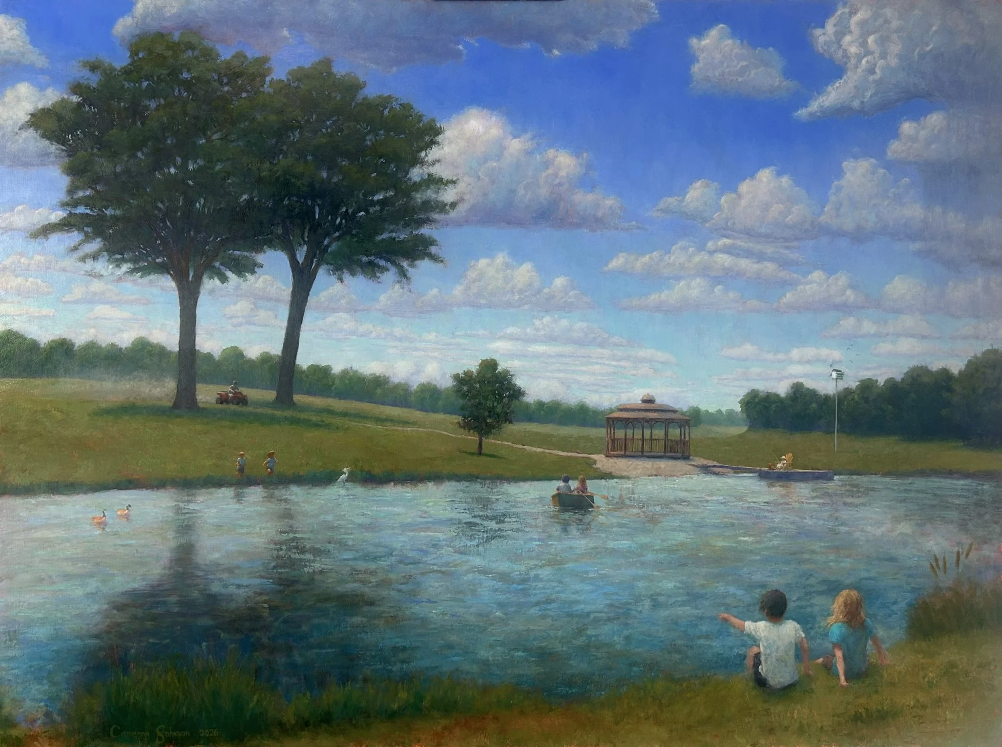 Grand Reflections, 2026, 36" x 48" Oil on Canvas - Sold, Commission Piece