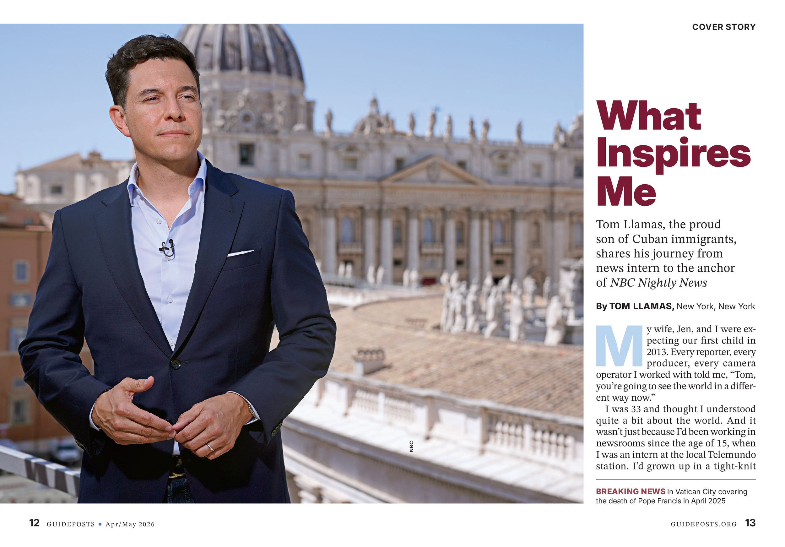 NBC Nightly News anchor Tom Llamas talks about the work ethic his Cuban-American immigrant parents instilled in him and the Jesuit influence on his reporting career..