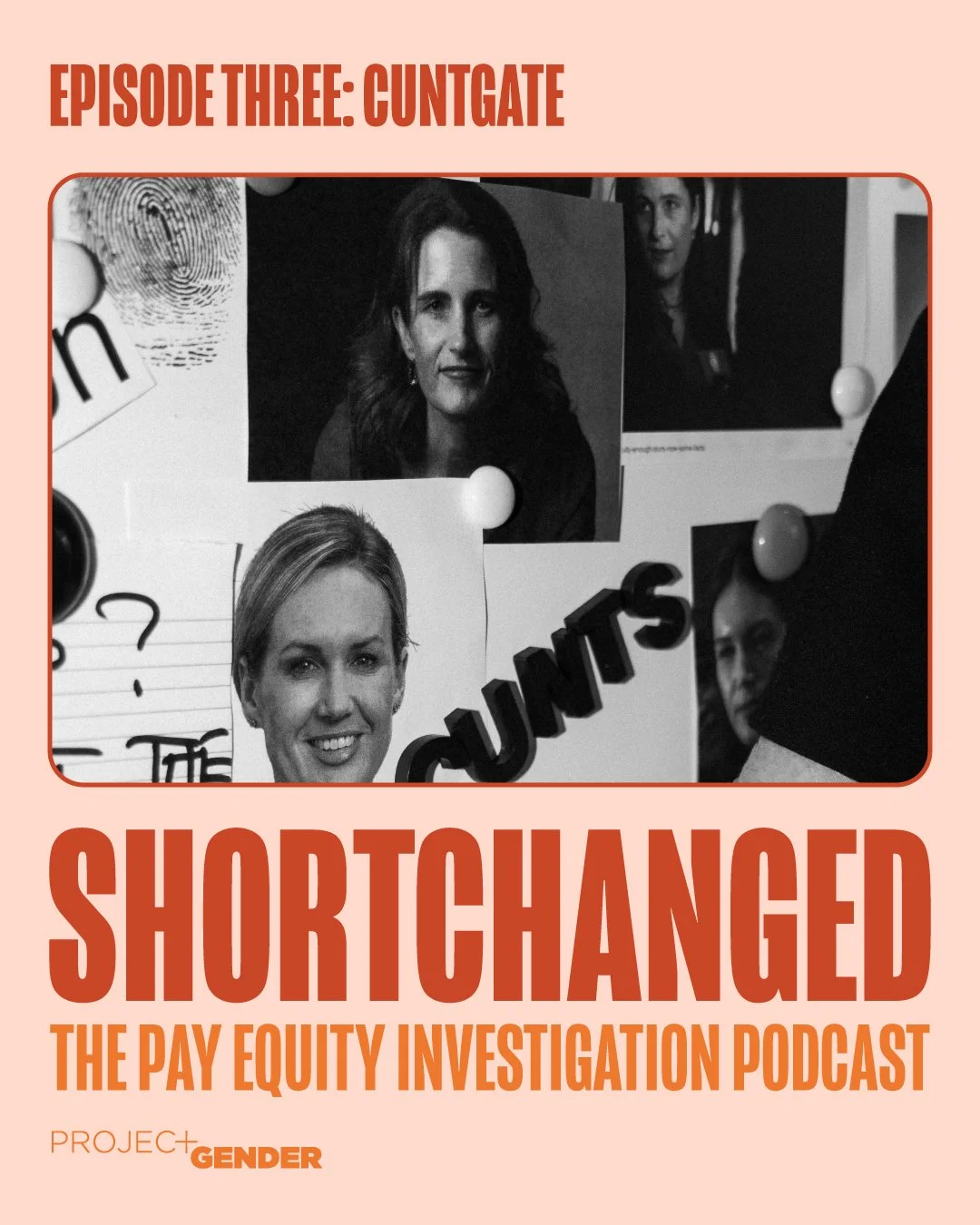 Episode Three of SHORTCHANGED: The Pay Equity Investigation Podcast is called "C##T-Gate"'.
