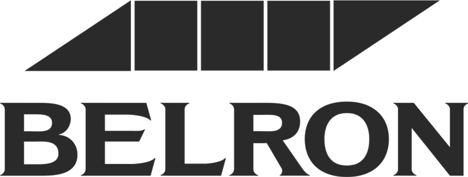 Black logo of Belron.