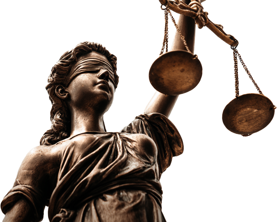 Statue of Lady Justice holding scales.