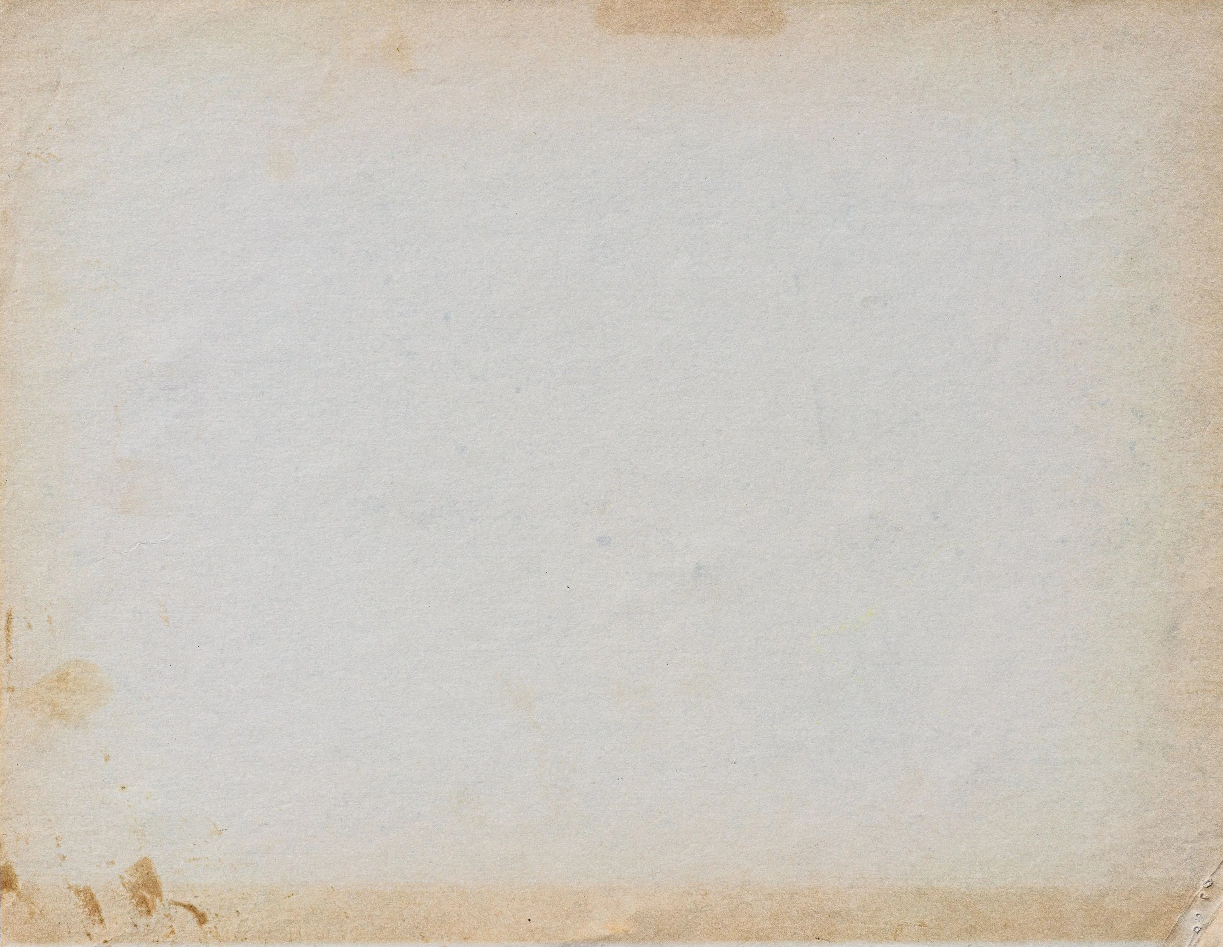 Plain, slightly textured background with beige and off-white colors, and some darker spots and edges.